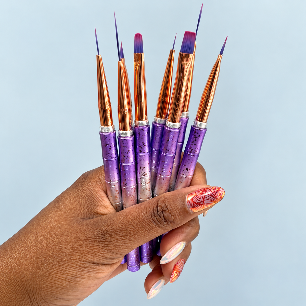 Kit de 8 Pinceaux Professionnels à Têtes Interchangeables