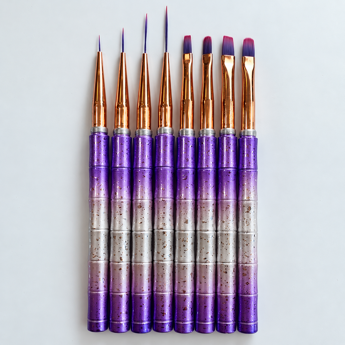Kit de 8 Pinceaux Professionnels à Têtes Interchangeables